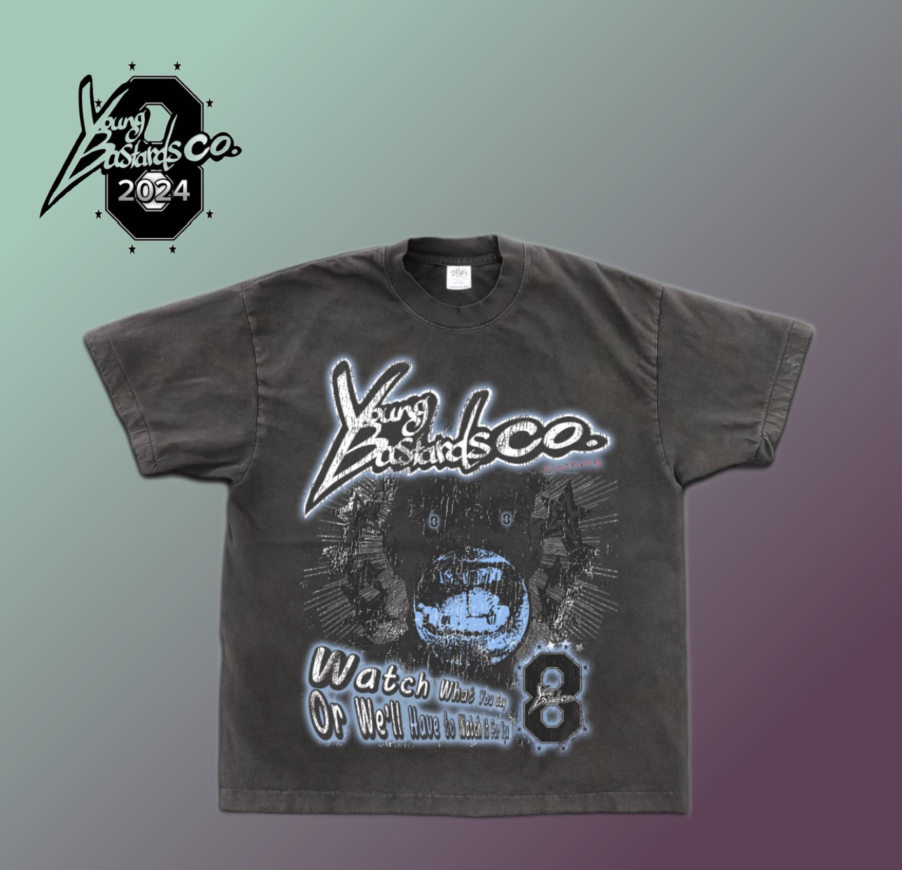 WATCH YOUR MOUTH TEE - GREY