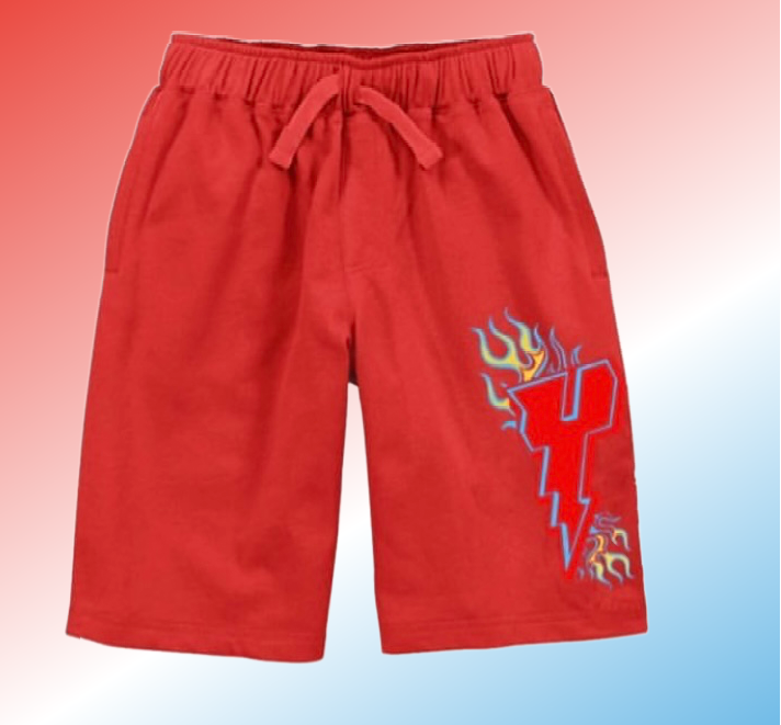 THUNDER LOGO JOGGER SHORTS - RED