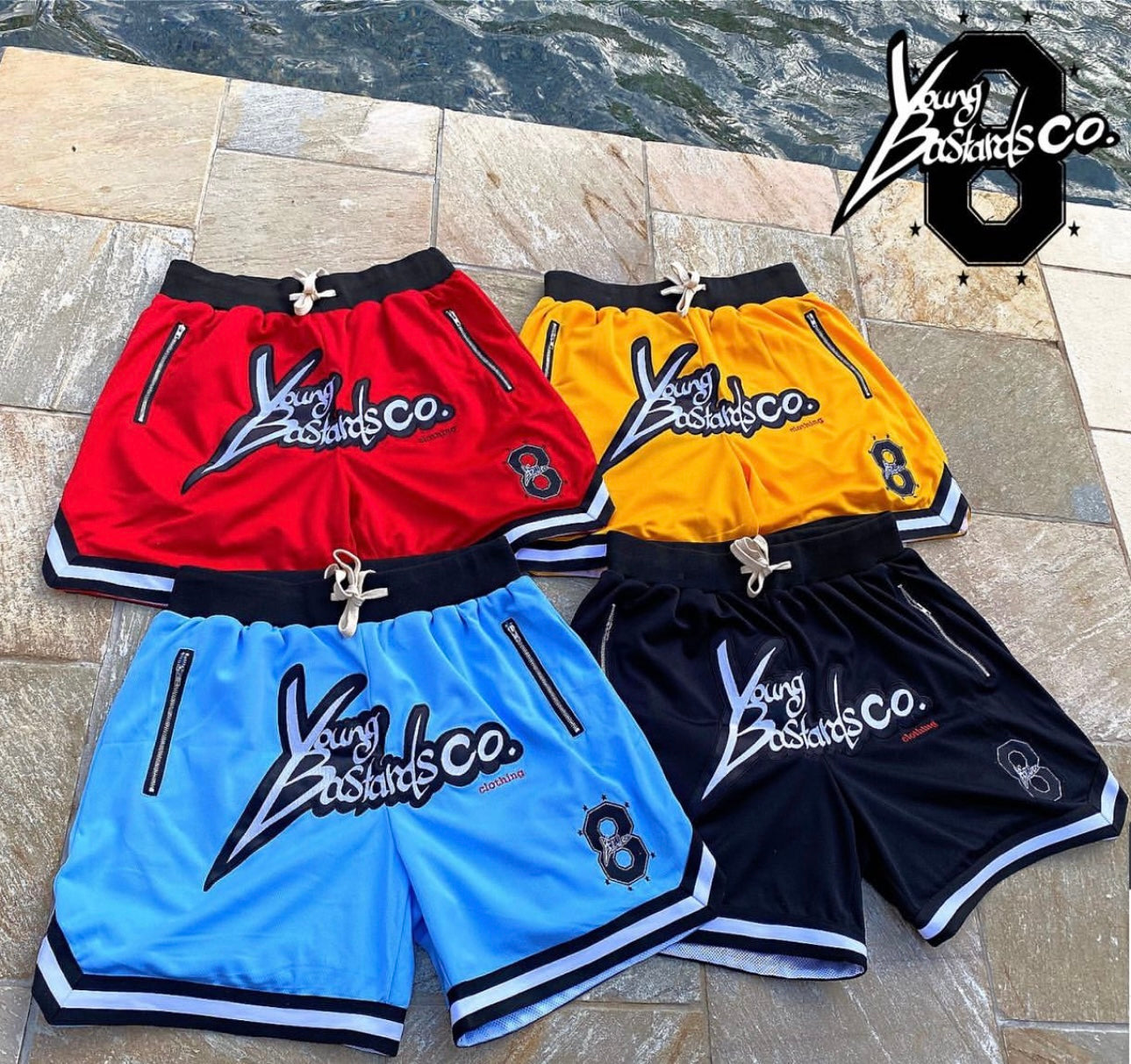 BASTARD LEAGUE BASKETBALL SHORTS- YELLOW