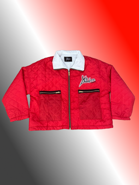 LOGO JACKET- RED & WHITE