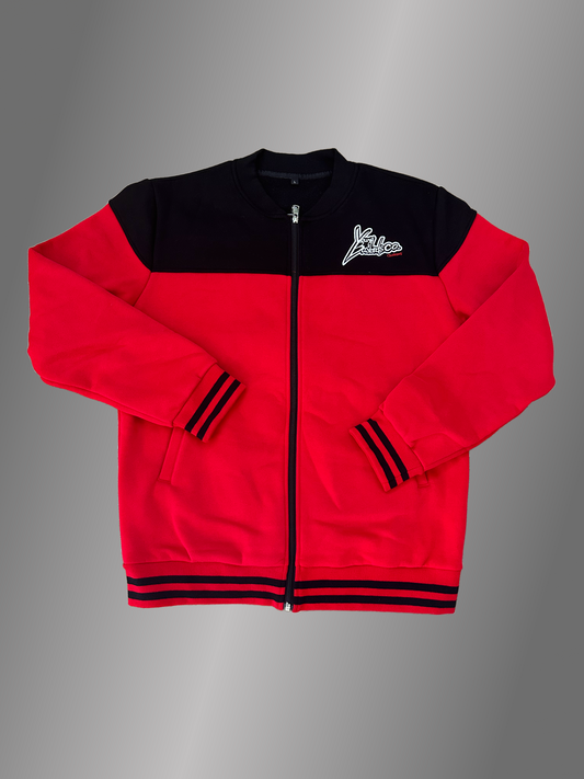 YB TRACK JACKET - RED & BLACK