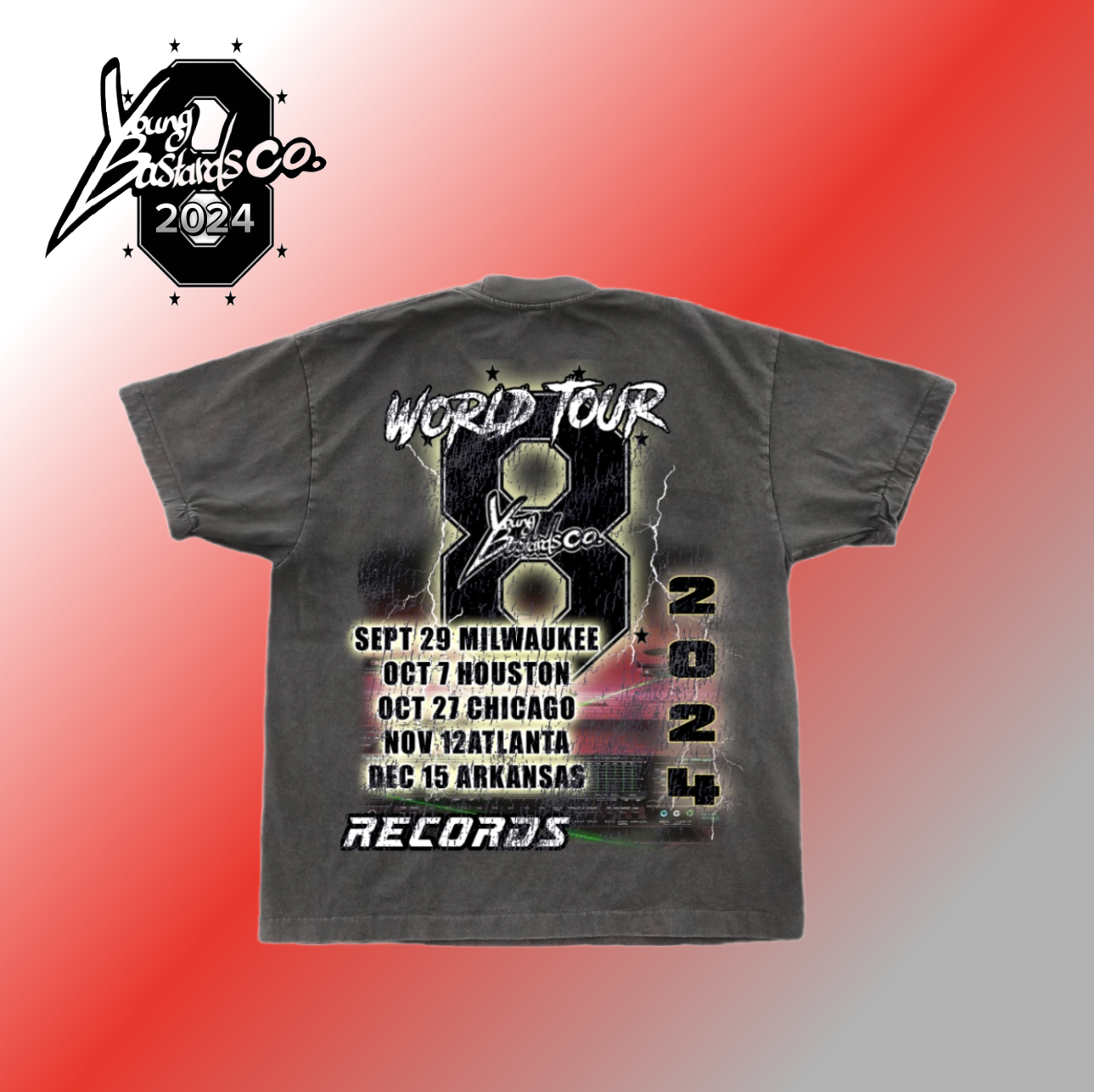 WORLD TOUR TEE - GREY