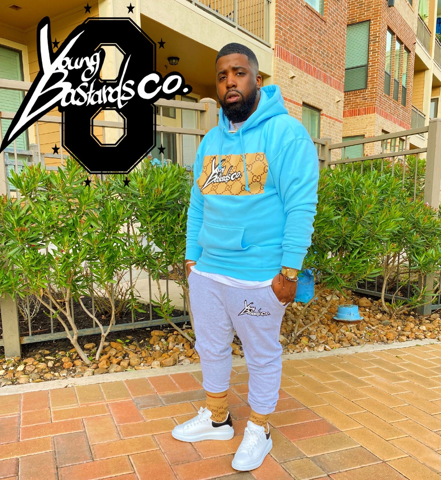 CLONE PULLOVER HOODIE - BABY BLUE