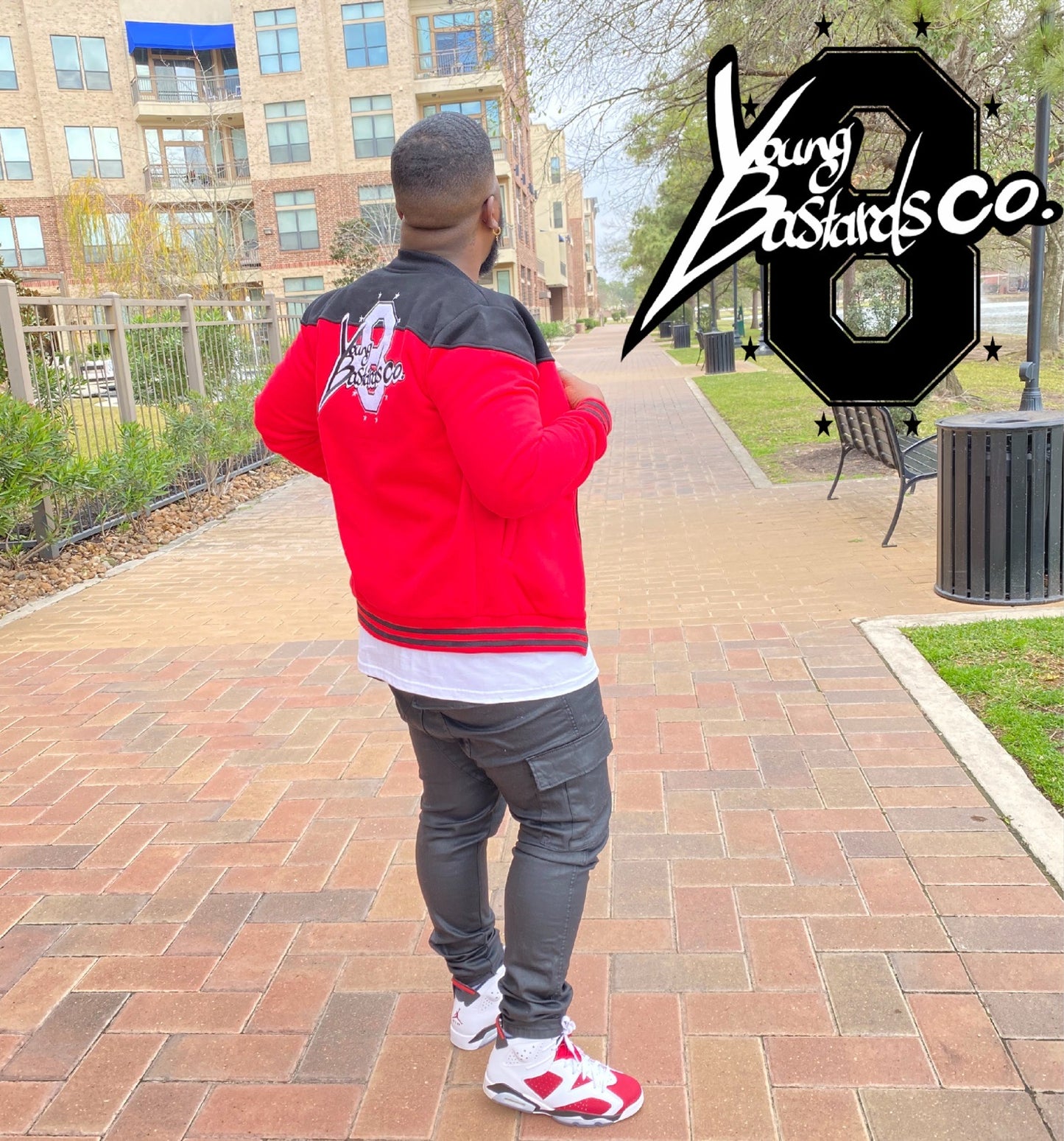 YB TRACK JACKET - RED & BLACK